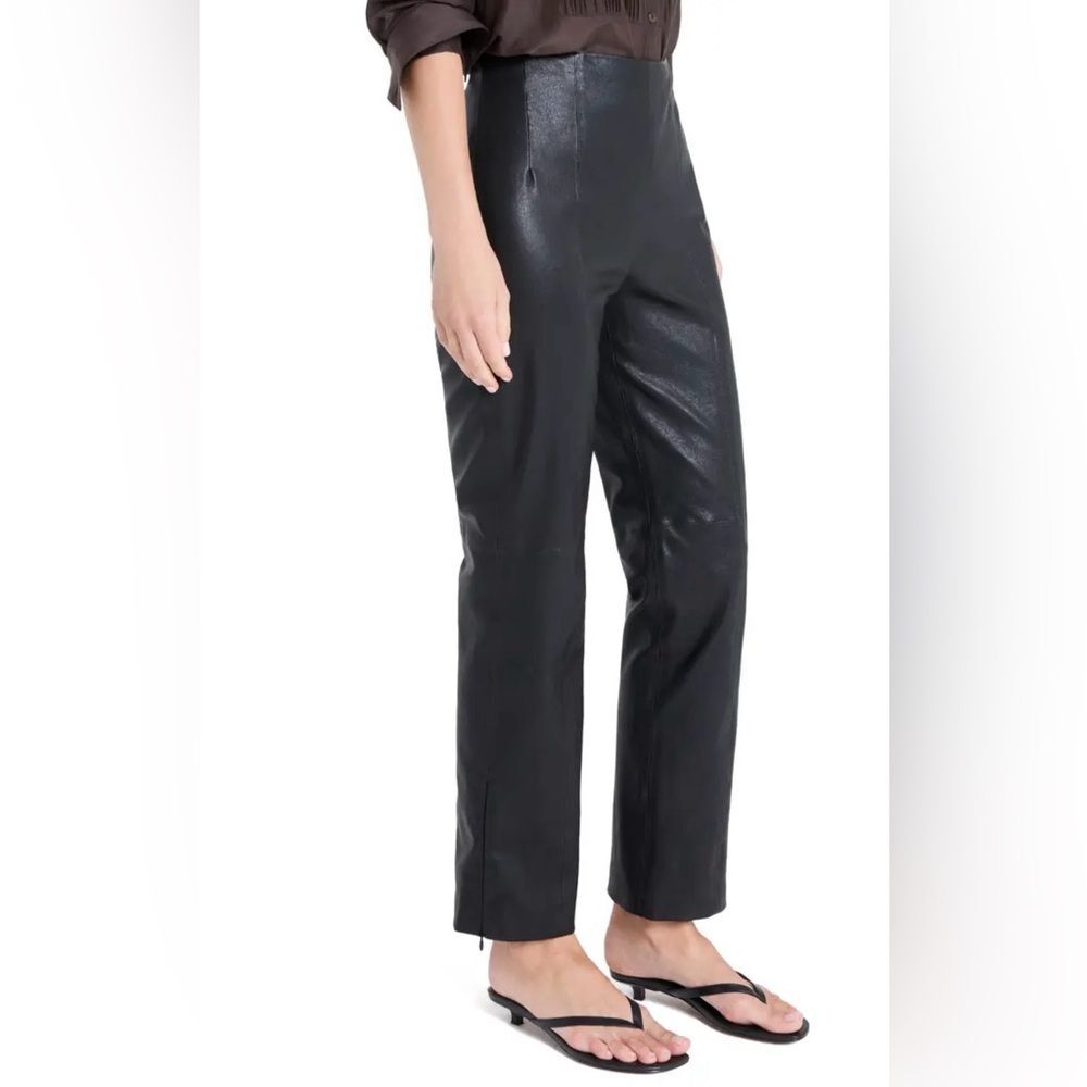 TWP Logan Leather tapered ankle straight leg leather jeans NWT Size 0